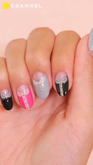 お家でできる♡デザインネイル初心者にオススメ"襟ネイル”