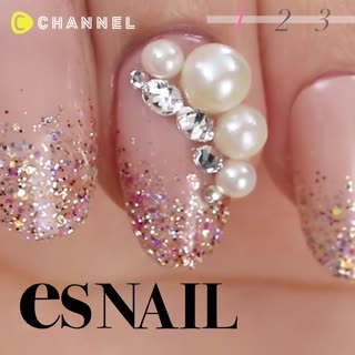 3D Pearly Pink Nails
