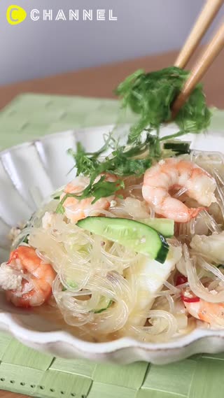 レモンでエスニック♪レンジでタイ風春雨サラダ