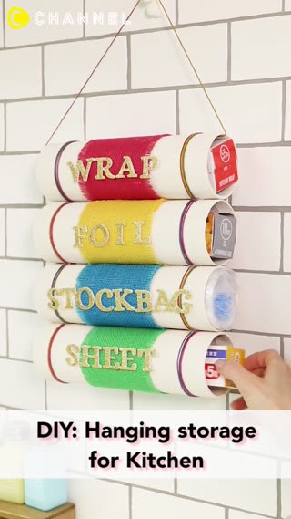 DIY: Hanging storage for Kitchen