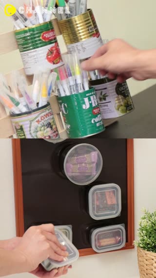 ブリキ缶をdiyしておしゃれカフェ風に ならべて飾って収納力もup C Channel
