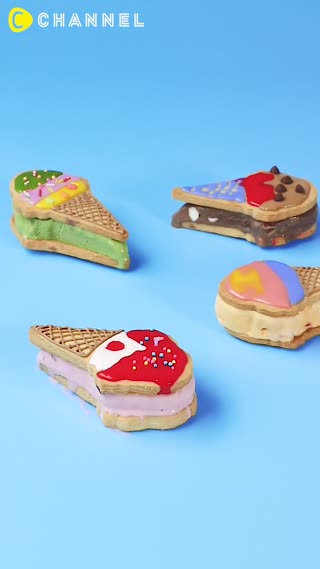 Ice Cream Cookie Sandwiches ♡