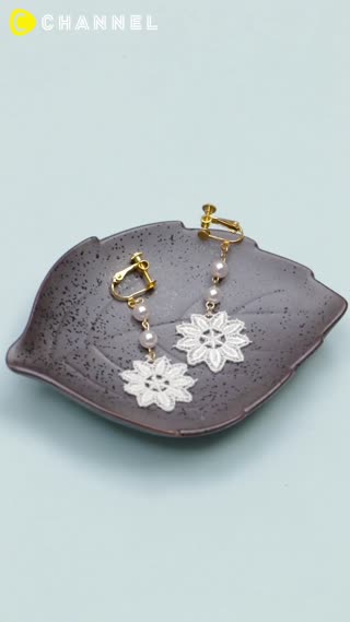 DIY Spring Lace Earrings
