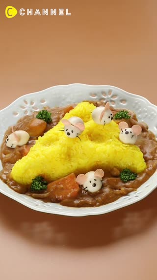 Adorable! Cheese & Mouse Curry🧀🐭