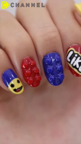 เพ้นท์เล็บตัวต่อเลโก้  น่ารักจนต้อง LIKE