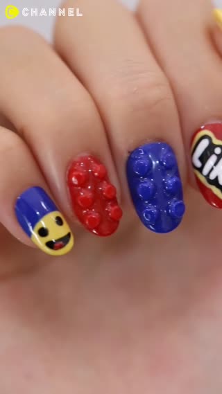 Lego Nail Art