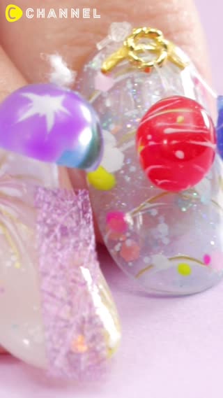 Summer Festival Wind Chime Nails