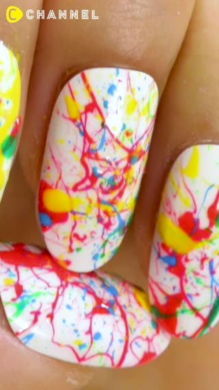 Messy but Fun! Splash Nail Art