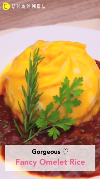 Fancy Omelet Rice! Gorgeous & Photogenic