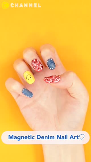 Magnetic Denim Nail Art♡
