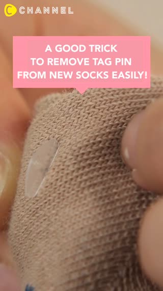 HOW TO GET RID OF SOCK TAG PIN EASILY