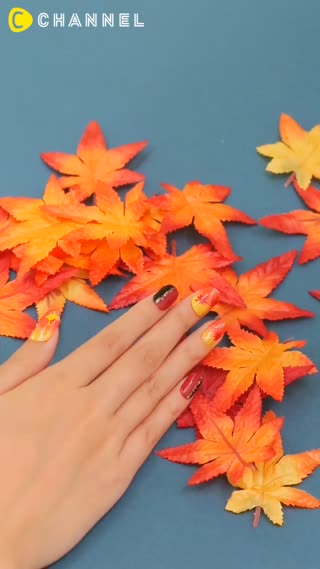 隨意營造美麗秋色風景♡漸層色調楓葉指彩