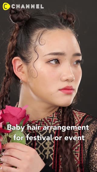 Baby hair arrangement♡