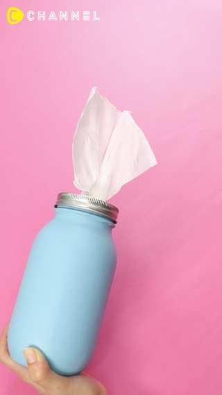 DIY Mason Jar Tissue Dispenser