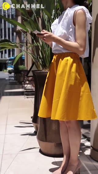 DIY ตัดกระโปรงทรงเอแบบง่ายๆ 