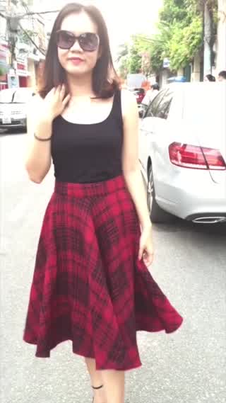 [Vietnam] How to wear a flared skirt