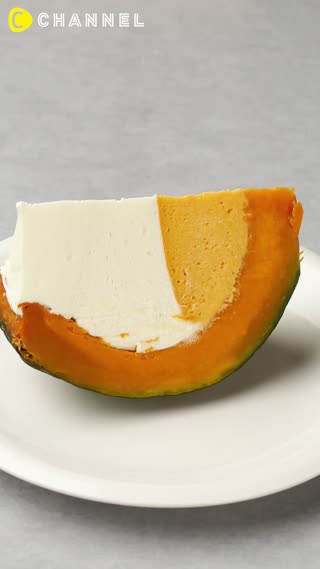 Everything edible! Kabocha cheese cake♡ 