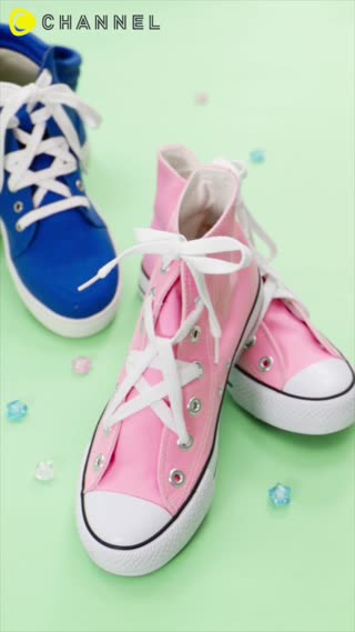 ร้อยเชือกรองเท้าเป็นลายดาว