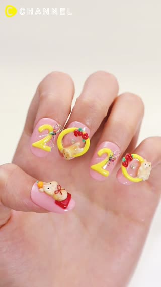 Happy New Year Hamster Nail C Channel