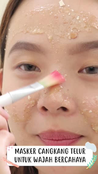 Masker Cangkang Telur Wajah Bercahaya