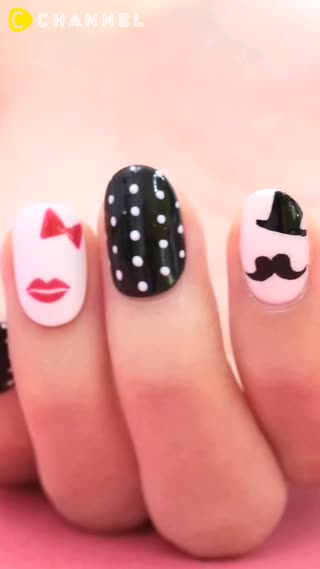 指先に遊びゴコロをプラス♡ファニーなヒゲネイル