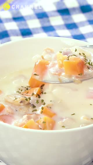 野菜ごろごろクラムチャウダー