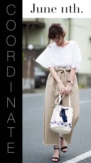 プチプラのあやリアルコーデ6/11 ディスコート フレアスリーブブラウス¥980