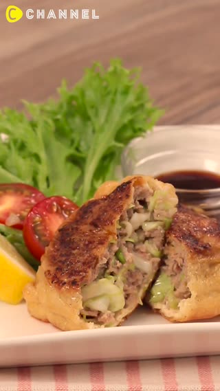 揚げない＆楽ちんBUT料理上手に見えちゃうおかず♡キツネチーズメンチ