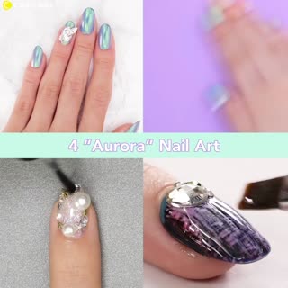 4 “Aurora” Nail Art