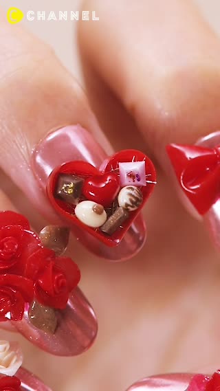 3D Nails with an Inside Surprise!❤️