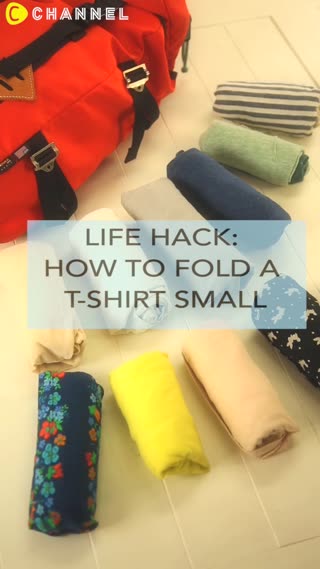 LIFE HACK: HOW TO FOLD A T-SHIRT SMALL