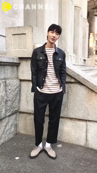 春感を演出！爽やかブラックコーデ