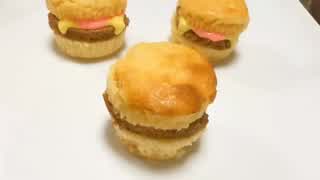 ハンバーガー風カップケーキ