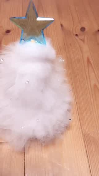 キラキラふわふわXmas！《チュールで作るクリスマスツリーの作り方》