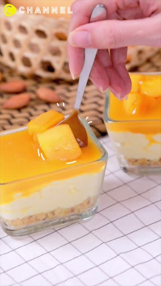 มะม่วงชีสพาย ทำง่าย ไม่ต้องใช้เตาอบ