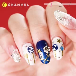 now-themed Galaxy Constellation Nails