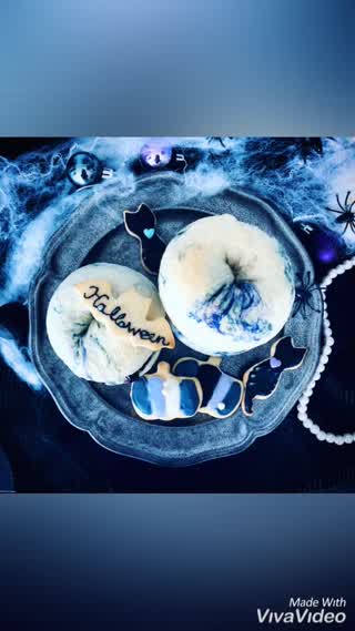 ハロウィンversion  白いベーグル