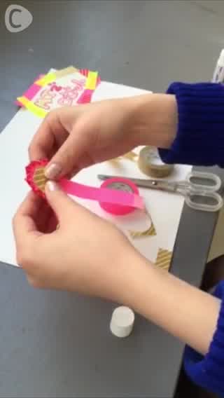 超カワイイ！カンタンにマスキングテープでロゼッタを作るの巻♡その③