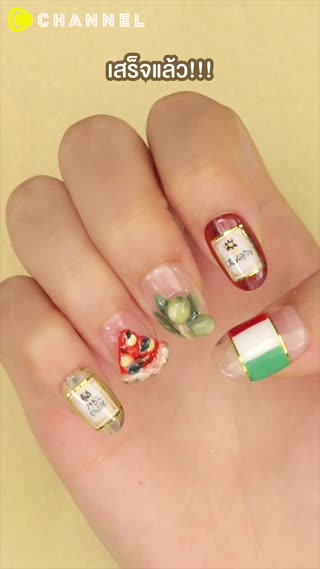 Pizza Nail  เพ้นท์ความน่ารักที่ปลายเล็บ