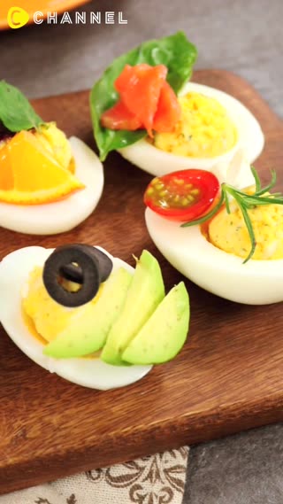 Cute and Bite Size! Open Egg Salad