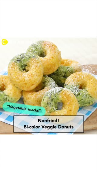 Nonfried! 2-color Veggie Donuts