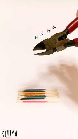 【カラフルシリーズ】爪楊枝でミニチュア色鉛筆