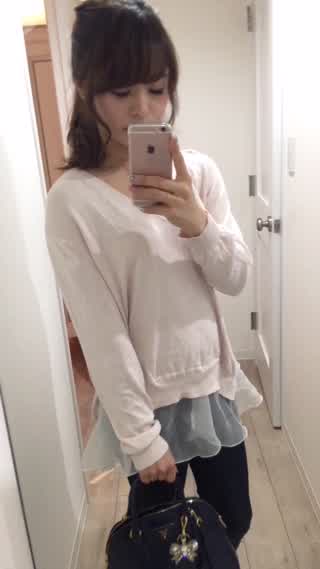 デニムコーデ着まわしその3♪FRAYIDの裾フリルニットがデニムに合う！