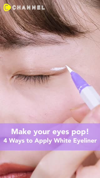 Cute ♡ 4 Ways to Apply White Eyeliner 