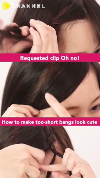 How to make too-short bangs look cute