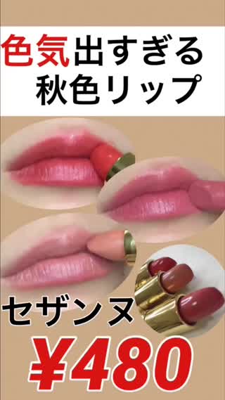 【色気出過ぎる...】セザンヌ¥480秋色リップ集。