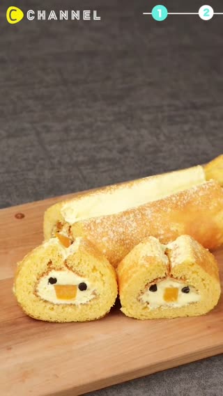 Baby Chick Mango Roll Cake ?