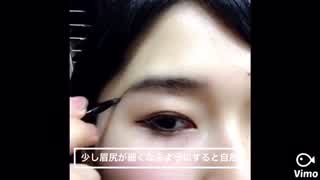 太め平行眉howto