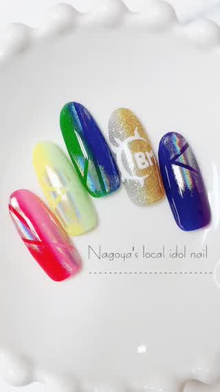 リクエスト：【レインボーカラー】ご当地アイドルネイル