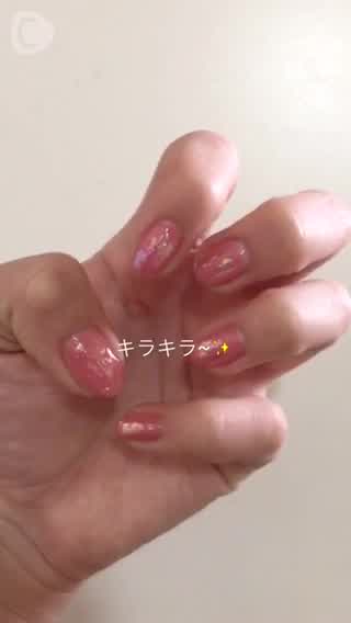 ((ダイソーのフィルムを使ってオーロラネイル＾＾))